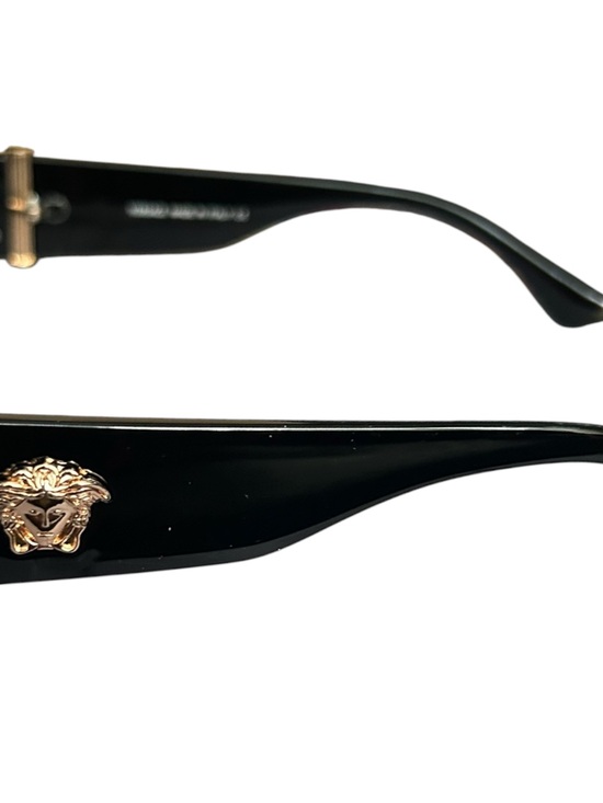 Fashion Eye wear Other - Black Sunglasses with Gold Medallion Accent